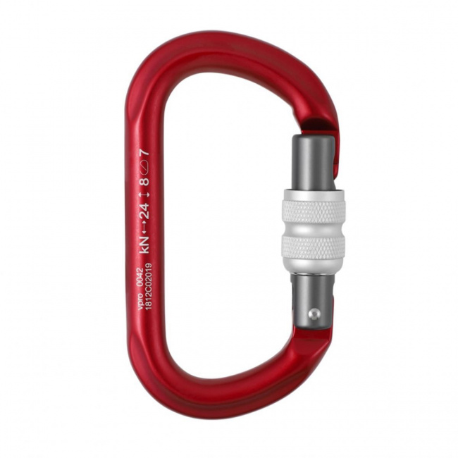 Карабин Венто Овал с муфтой (красный (9161751))