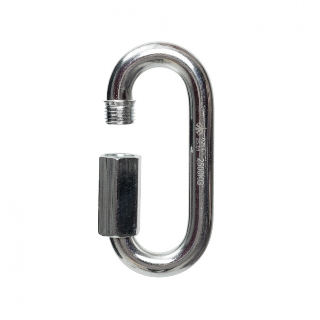 Карабин Вертикаль овальный резьбовой 10 мм цинк 0201