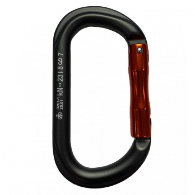 Карабин Вертикаль Gray овал с прямой защёлкой keylock