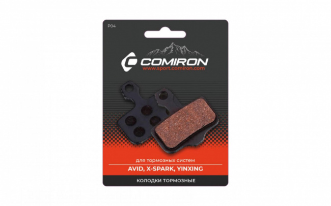 Тормозные колодки Comiron resin P04 Avid