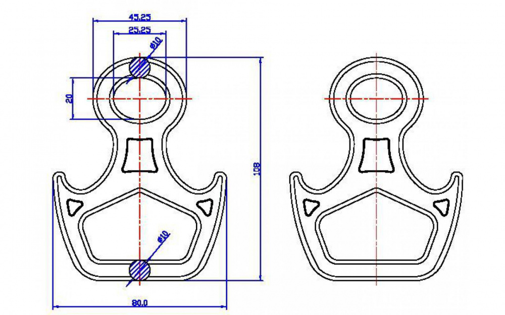 Спусковое устройство Вертикаль Восьмерка рогатая малая алюминиевая