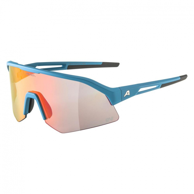 Очки Alpina Sonic HR QV (rainbow mirror cat.1-3 Hydrophobic, fogstop, smoke-blue matt (9178476))