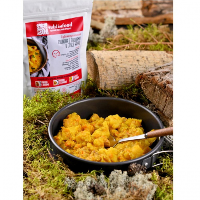 Свинина с овощами в соусе карри, Sublimfood, 60 г Свинина с овощами в соусе карри, Sublimfood, 60 г