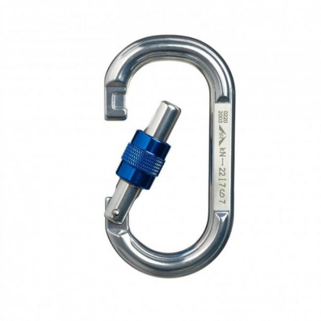 Карабин Вертикаль дюралевый овальный с муфтой кейлок 0220