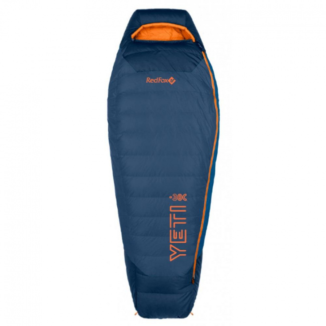 Спальник RedFox Yeti-30С Long (правый, деним/оранжевый (9179019))