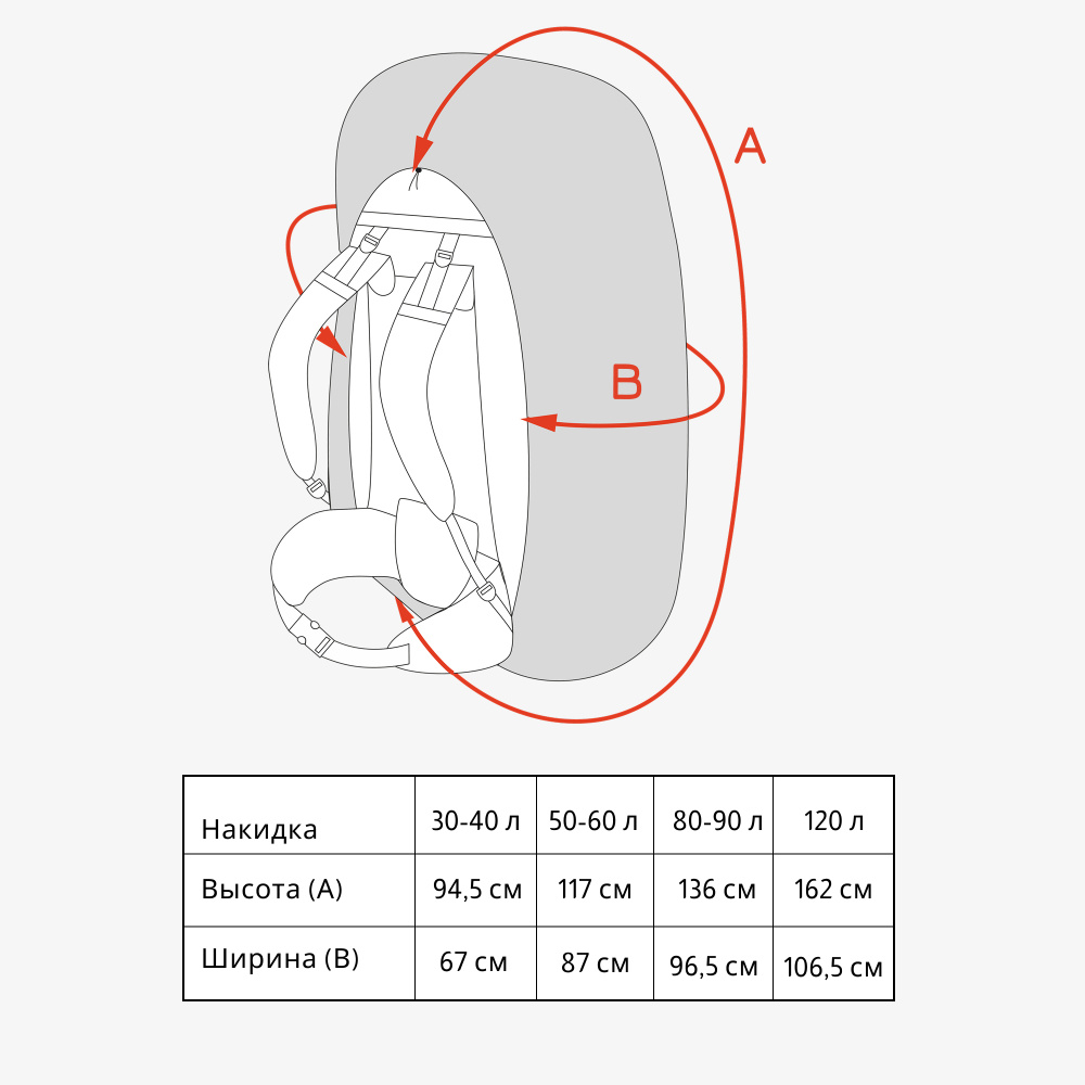 Накидка на рюкзак МАНАРАГА 30-40 л V2