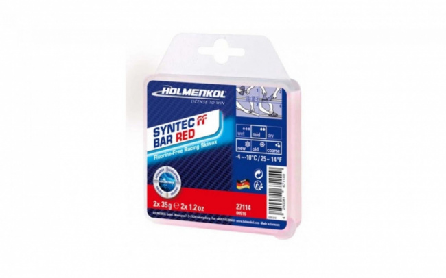Мазь без фтора HOLMENKOL Syntec FF Bar Red (-4/-10) 2х35 г Мазь без фтора HOLMENKOL Syntec FF Bar Red (-4/-10) 2х35 г