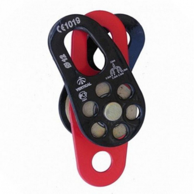 Блок-ролик Вертикаль двойной стальной с подшипником 0406