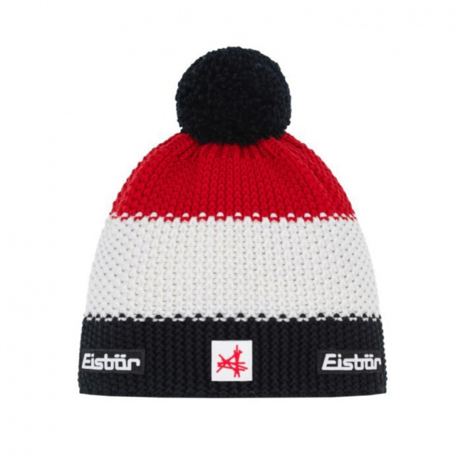 Шапка Eisbar Star Pompon MU SA (schwarz/white/ketchup (9183800))