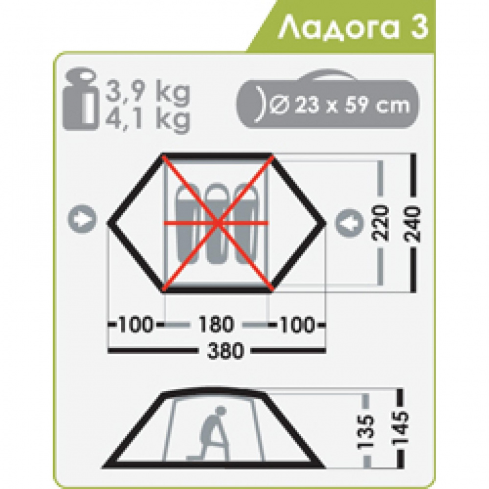 Палатка Normal Ладога 3