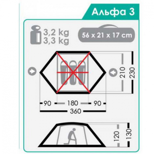 Палатка Normal Альфа 3