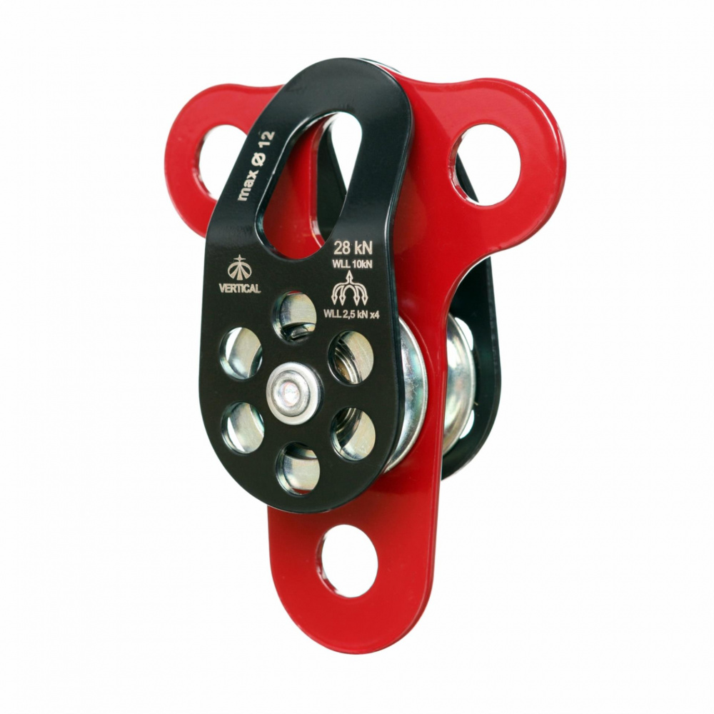 Блок-ролик Вертикаль двойной стальной с подшипником Про