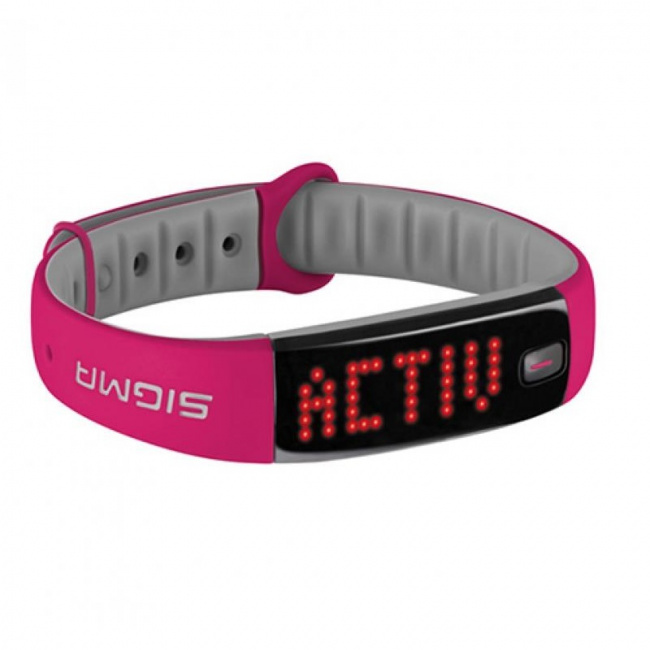 Шагомер Sigma Activo (серо-розовый (9101898))