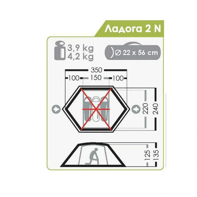Палатка Normal Ладога 2N