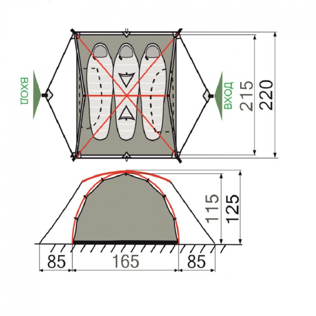 Палатка RockLand Mountain 3