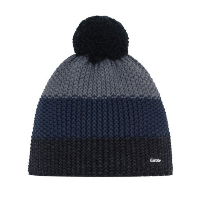 Шапка Eisbar Star Pompon MU (schwarzmel-d.cobalt-anthrazit (9183755))