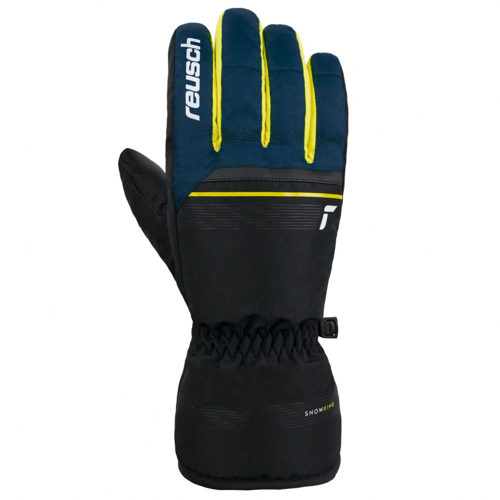 Перчатки Reusch Snow King (8, black/dress blue/safety yellow (9182298))
